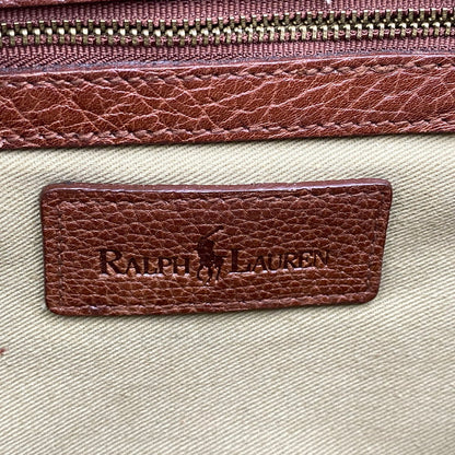 【中古品】【メンズ/レディース】 OLD RALPH LAUREN オールド ラルフローレン LEATHER SHOULDER BAG レザー ショルダーバッグ カバン 鞄 188-250714-as-24-izu カラー：ブラウン 万代Net店
