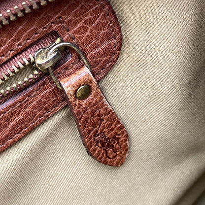 【中古品】【メンズ/レディース】 OLD RALPH LAUREN オールド ラルフローレン LEATHER SHOULDER BAG レザー ショルダーバッグ カバン 鞄 188-250714-as-24-izu カラー：ブラウン 万代Net店