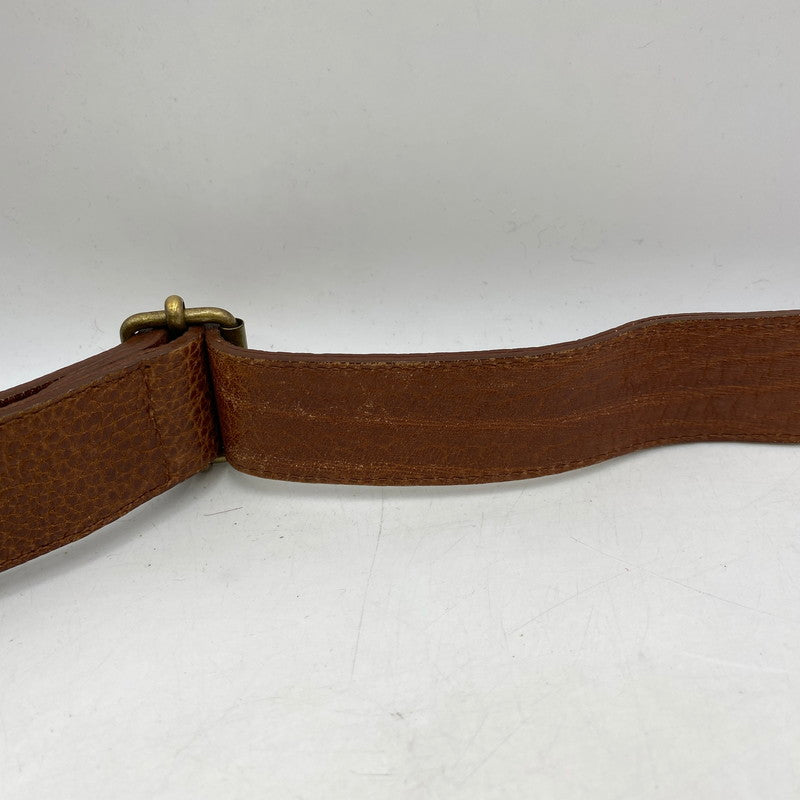 【中古品】【メンズ/レディース】 OLD RALPH LAUREN オールド ラルフローレン LEATHER SHOULDER BAG レザー ショルダーバッグ カバン 鞄 188-250714-as-24-izu カラー：ブラウン 万代Net店