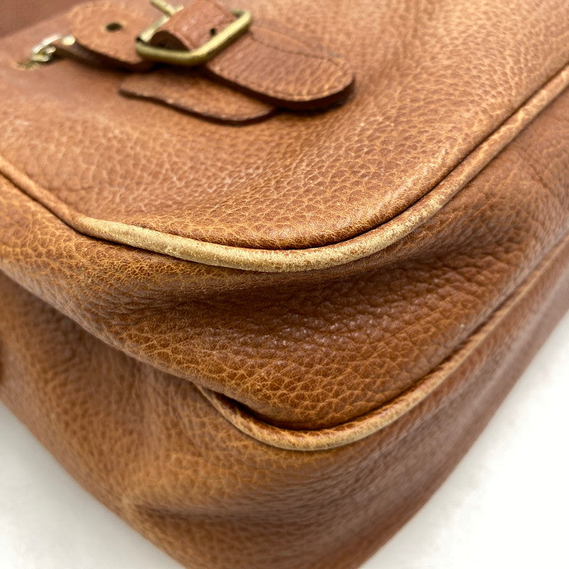 【中古品】【メンズ/レディース】 OLD RALPH LAUREN オールド ラルフローレン LEATHER SHOULDER BAG レザー ショルダーバッグ カバン 鞄 188-250714-as-24-izu カラー：ブラウン 万代Net店