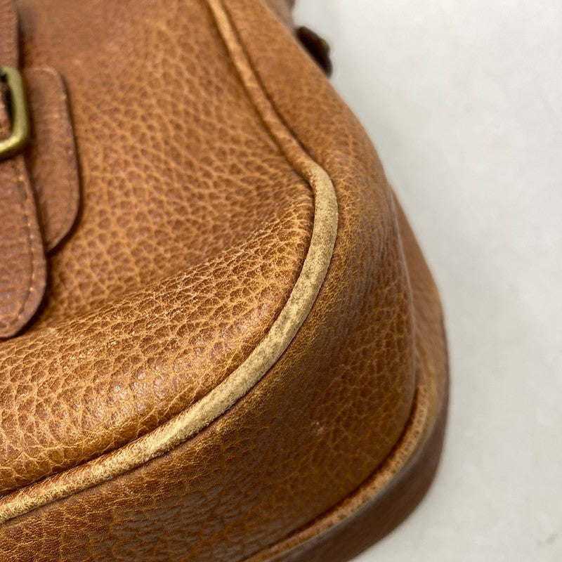 【中古品】【メンズ/レディース】 OLD RALPH LAUREN オールド ラルフローレン LEATHER SHOULDER BAG レザー ショルダーバッグ カバン 鞄 188-250714-as-24-izu カラー：ブラウン 万代Net店