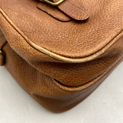 【中古品】【メンズ/レディース】 OLD RALPH LAUREN オールド ラルフローレン LEATHER SHOULDER BAG レザー ショルダーバッグ カバン 鞄 188-250714-as-24-izu カラー：ブラウン 万代Net店