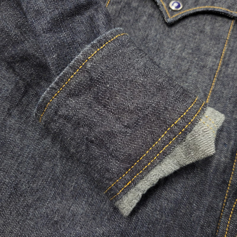 【中古美品】【メンズ】 HYSTERIC GLAMOUR ヒステリックグラマー WESTERN DENIM SHIRT 02243AH51 ウエスタンデニムシャツ HYSTERIC刺繍 長袖 トップス 140-250715-as-02-izu サイズ：M カラー：インディゴ 万代Net店