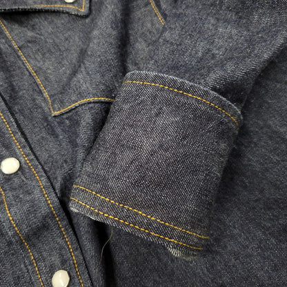 【中古美品】【メンズ】 HYSTERIC GLAMOUR ヒステリックグラマー WESTERN DENIM SHIRT 02243AH51 ウエスタンデニムシャツ HYSTERIC刺繍 長袖 トップス 140-250715-as-02-izu サイズ：M カラー：インディゴ 万代Net店