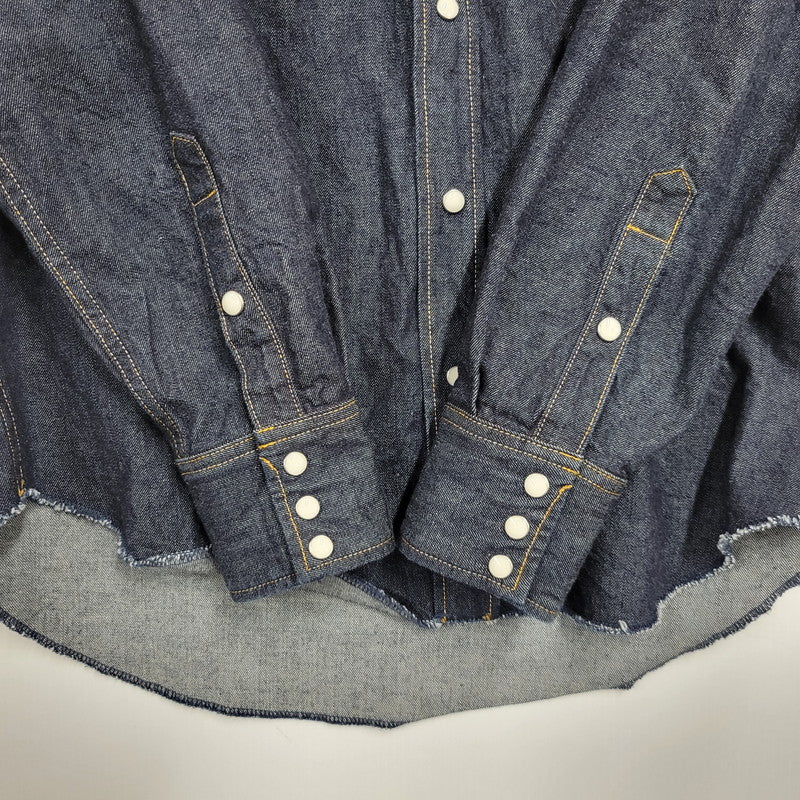 【中古美品】【メンズ】 HYSTERIC GLAMOUR ヒステリックグラマー WESTERN DENIM SHIRT 02243AH51 ウエスタンデニムシャツ HYSTERIC刺繍 長袖 トップス 140-250715-as-02-izu サイズ：M カラー：インディゴ 万代Net店