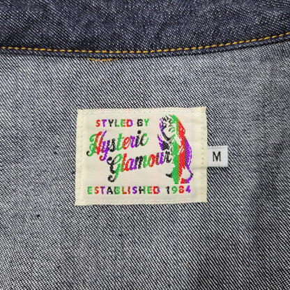 【中古美品】【メンズ】 HYSTERIC GLAMOUR ヒステリックグラマー WESTERN DENIM SHIRT 02243AH51 ウエスタンデニムシャツ HYSTERIC刺繍 長袖 トップス 140-250715-as-02-izu サイズ：M カラー：インディゴ 万代Net店