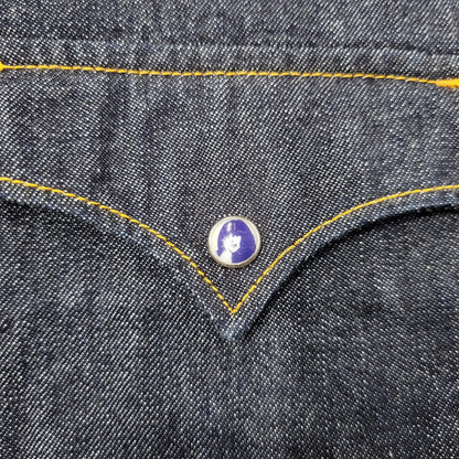 【中古美品】【メンズ】 HYSTERIC GLAMOUR ヒステリックグラマー WESTERN DENIM SHIRT 02243AH51 ウエスタンデニムシャツ HYSTERIC刺繍 長袖 トップス 140-250715-as-02-izu サイズ：M カラー：インディゴ 万代Net店