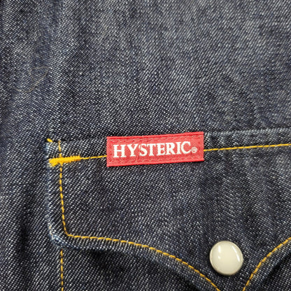 【中古美品】【メンズ】 HYSTERIC GLAMOUR ヒステリックグラマー WESTERN DENIM SHIRT 02243AH51 ウエスタンデニムシャツ HYSTERIC刺繍 長袖 トップス 140-250715-as-02-izu サイズ：M カラー：インディゴ 万代Net店