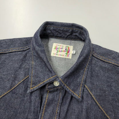 【中古美品】【メンズ】 HYSTERIC GLAMOUR ヒステリックグラマー WESTERN DENIM SHIRT 02243AH51 ウエスタンデニムシャツ HYSTERIC刺繍 長袖 トップス 140-250715-as-02-izu サイズ：M カラー：インディゴ 万代Net店