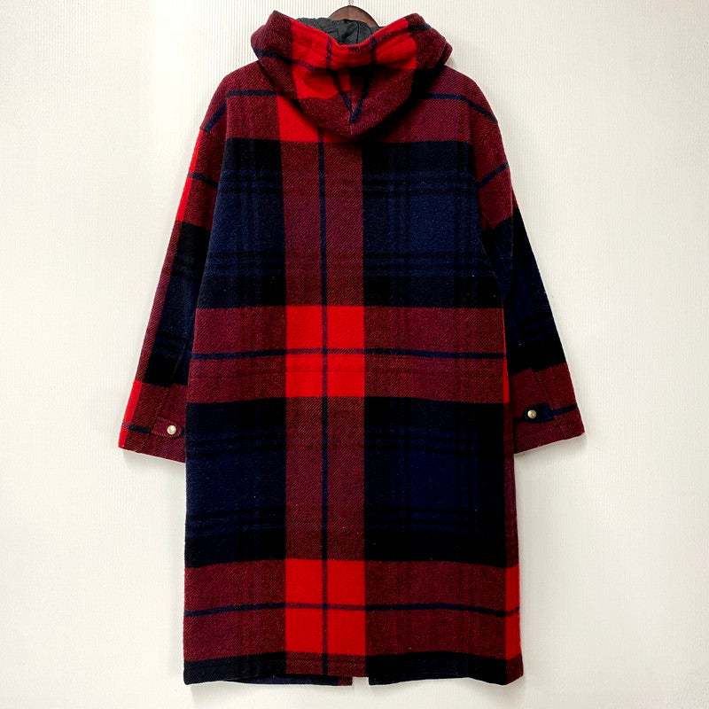 【中古品】【メンズ】 WOOLRICH ウールリッチ 1650-113 80S WOOL CHECK HOODED COAT 80年代 ウールチェックフーデッドコート アウター 長袖 146-250717-ma-03-izu サイズ：M カラー：赤系マルチ 万代Net店