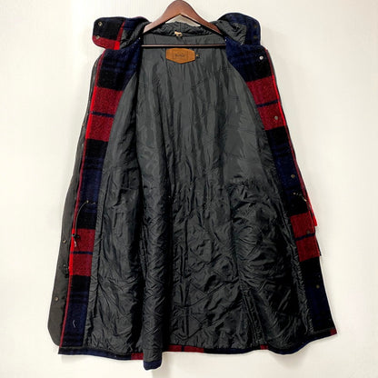 【中古品】【メンズ】 WOOLRICH ウールリッチ 1650-113 80S WOOL CHECK HOODED COAT 80年代 ウールチェックフーデッドコート アウター 長袖 146-250717-ma-03-izu サイズ：M カラー：赤系マルチ 万代Net店
