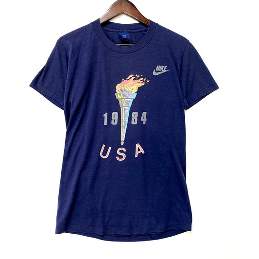 【中古品】【メンズ】 NIKE ナイキ 1984 USA OLYMPICS 80S SS TEE ユーエスエー オリンピック 80年代 ショートスリーブT トップス 半袖 146-250717-ma-04-izu サイズ：M カラー：ネイビー 万代Net店