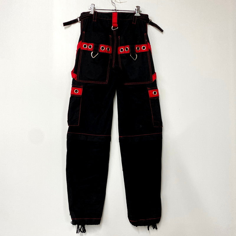 【中古品】【メンズ】 TRIPP NYC トリップニューヨークシティ 中国製 2WAY BONDAGE PANTS ツーウェイボンデージパンツ ズボン ボトムス 157-250717-ma-02-izu サイズ：XXS カラー：BLACK/RED 万代Net店