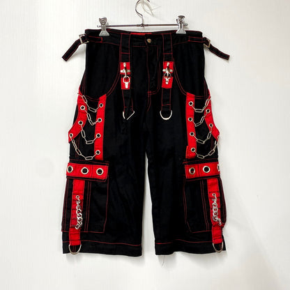 【中古品】【メンズ】 TRIPP NYC トリップニューヨークシティ 中国製 2WAY BONDAGE PANTS ツーウェイボンデージパンツ ズボン ボトムス 157-250717-ma-02-izu サイズ：XXS カラー：BLACK/RED 万代Net店