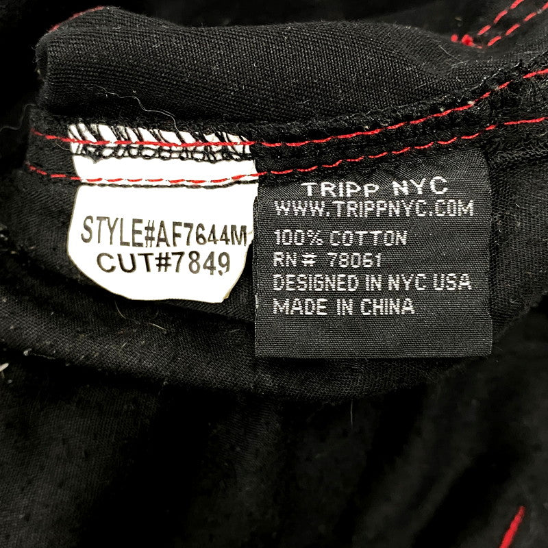 【中古品】【メンズ】 TRIPP NYC トリップニューヨークシティ 中国製 2WAY BONDAGE PANTS ツーウェイボンデージパンツ ズボン ボトムス 157-250717-ma-02-izu サイズ：XXS カラー：BLACK/RED 万代Net店