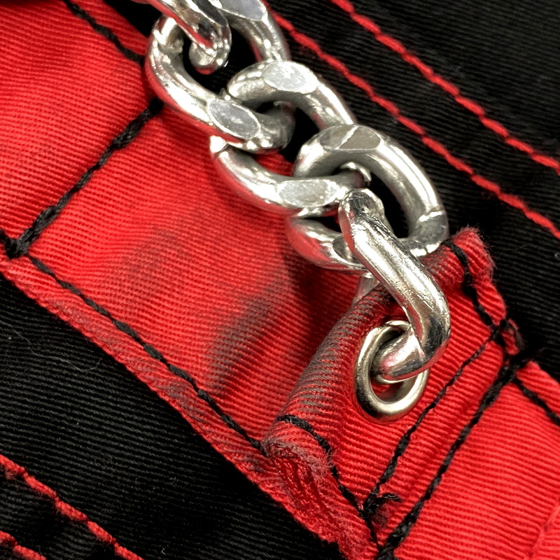 【中古品】【メンズ】 TRIPP NYC トリップニューヨークシティ 中国製 2WAY BONDAGE PANTS ツーウェイボンデージパンツ ズボン ボトムス 157-250717-ma-02-izu サイズ：XXS カラー：BLACK/RED 万代Net店