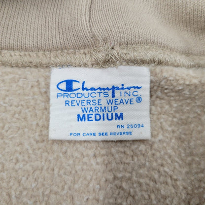 【中古品】【メンズ】 Champion チャンピオン REVERSE WEAVE HOODED SWEATSHIRT C8-Q130 リバースウィーブ フーデッド スウェットシャツ 青単色タグ パーカー 長袖 トップス 148-250719-as-16-izu サイズ：M カラー：ベージュ系 万代Net店