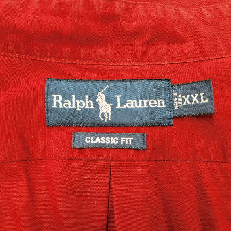 【中古品】【メンズ】 RALPH LAUREN ラルフローレン CLASSIC FIT LS BD SHIRT クラシックフィット ロングスリーブ ボタンダウン シャツ 長袖 トップス 146-250719-as-15-izu サイズ：XXL カラー：レッド 万代Net店