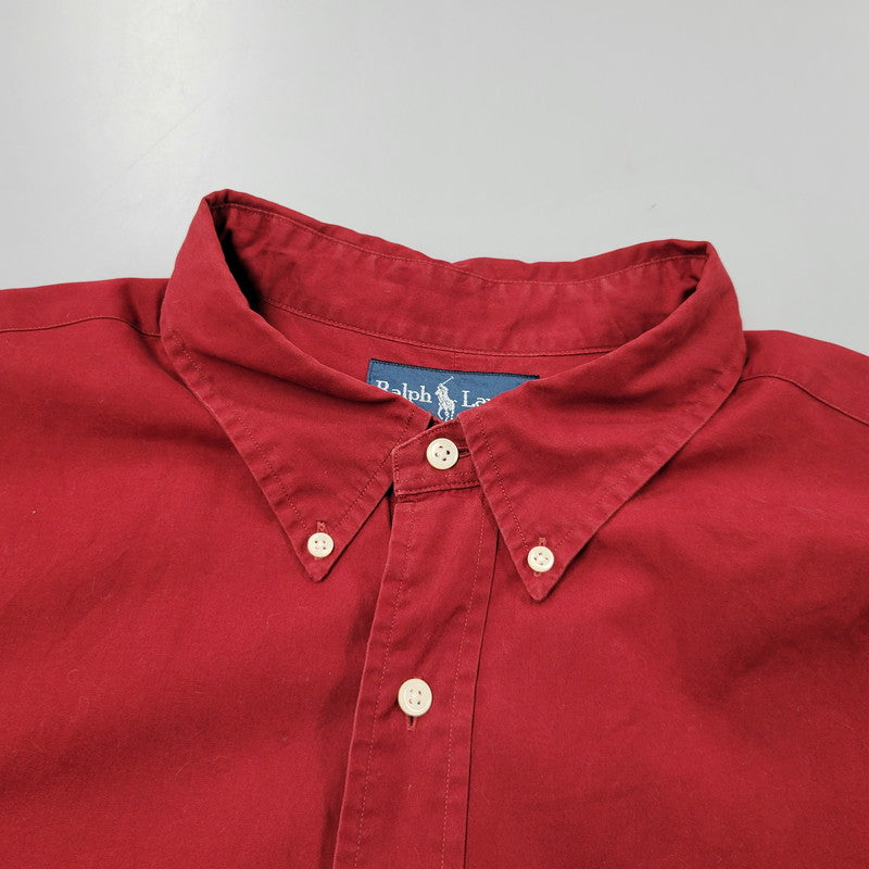 【中古品】【メンズ】 RALPH LAUREN ラルフローレン CLASSIC FIT LS BD SHIRT クラシックフィット ロングスリーブ ボタンダウン シャツ 長袖 トップス 146-250719-as-15-izu サイズ：XXL カラー：レッド 万代Net店