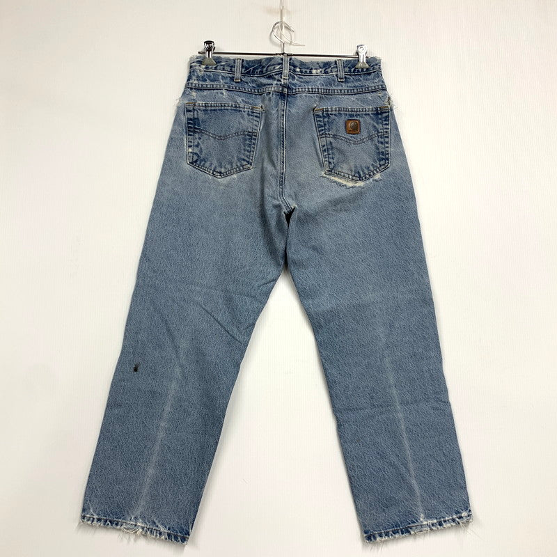 【現状渡し品】【メンズ】 Carhartt カーハート RELAXED FIT DENIM PANTS B160DST リラックスフィット デニムパンツ メキシコ製 ジーンズ ボトムス 157-250719-as-28-izu サイズ：36×30 カラー：ライトインディゴ 万代Net店