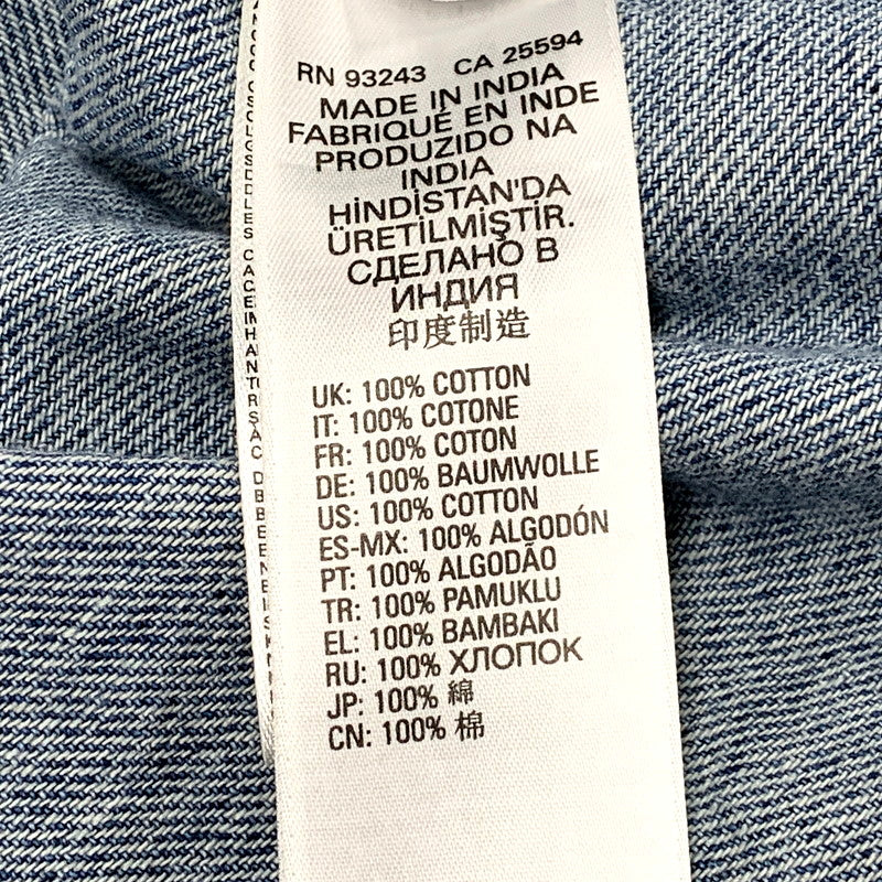 【中古品】【メンズ】 S-DUSTIN LS DOCKING SHIRT A00094 ロングスリーブ ドッキング シャツ 長袖 トップス 141-250719-as-27-izu サイズ：S カラー：ブラック×インディゴ 万代Net店