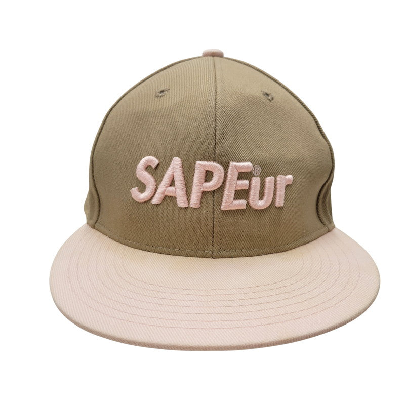 【中古品】【メンズ/レディース】 SAPEUR サプール LOGO BB CAP ロゴ ベースボールキャップ 帽子 185-250723-as-19-izu サイズ：F カラー：ベージュ×ピンク 万代Net店