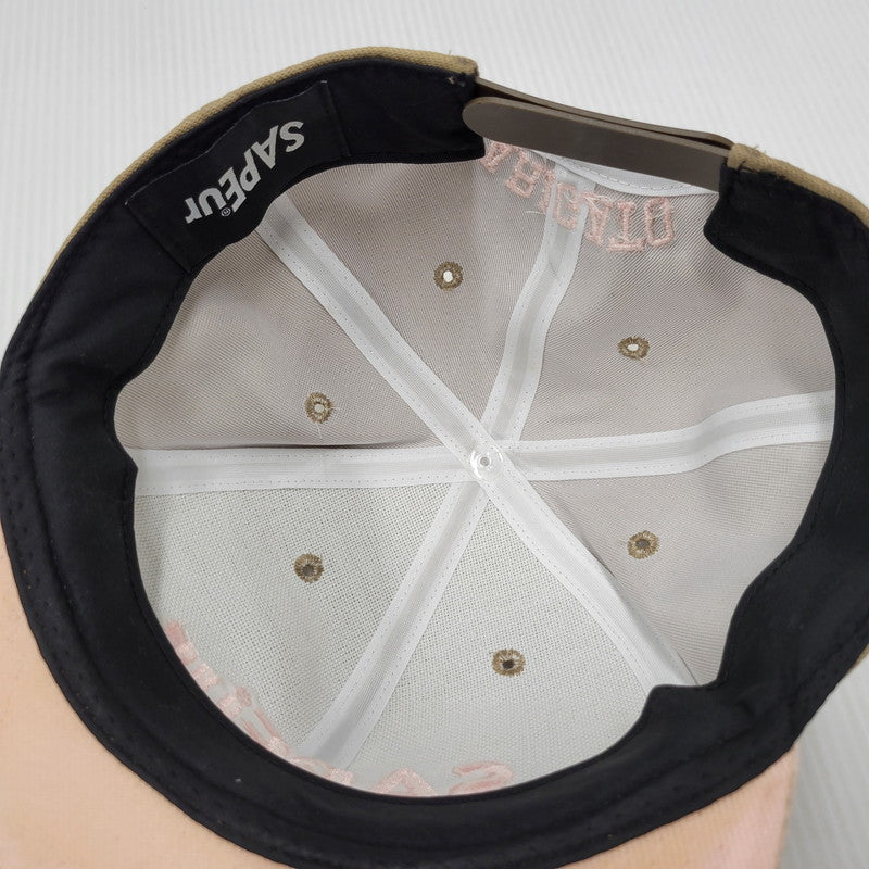 【中古品】【メンズ/レディース】 SAPEUR サプール LOGO BB CAP ロゴ ベースボールキャップ 帽子 185-250723-as-19-izu サイズ：F カラー：ベージュ×ピンク 万代Net店