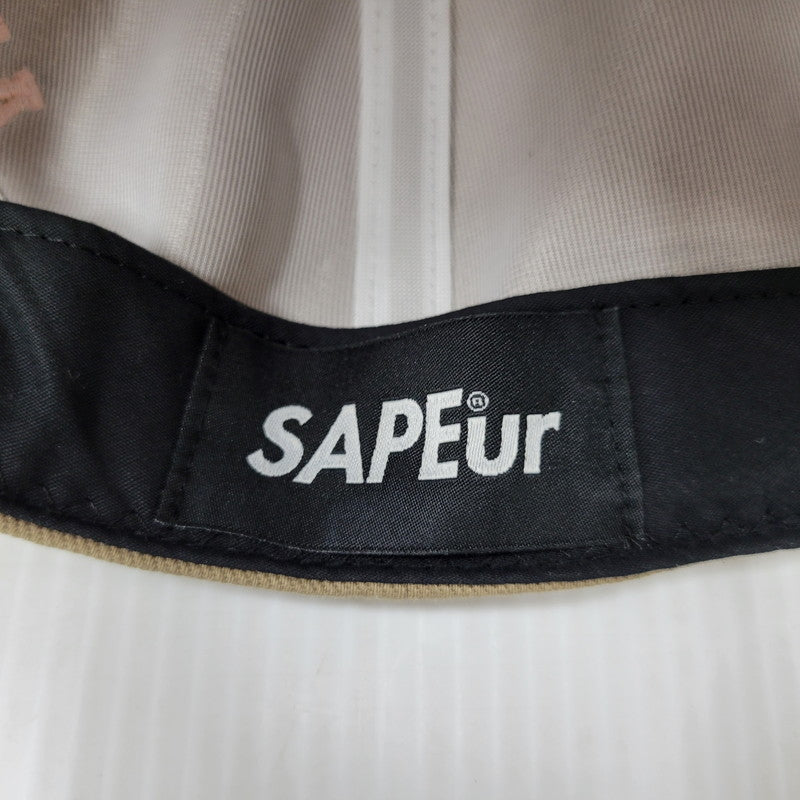 【中古品】【メンズ/レディース】 SAPEUR サプール LOGO BB CAP ロゴ ベースボールキャップ 帽子 185-250723-as-19-izu サイズ：F カラー：ベージュ×ピンク 万代Net店