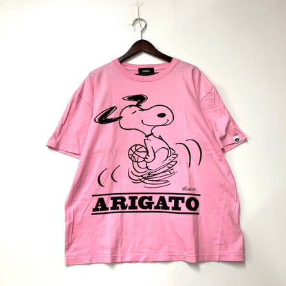 【中古品】【メンズ】 SAPEUR サプール VINTAGE ウィンテージ SNOOPY SS TEE スヌーピー Tシャツ 半袖 トップス 142-250721-rk-15-izu サイズ：XL カラー：ピンク 万代Net店