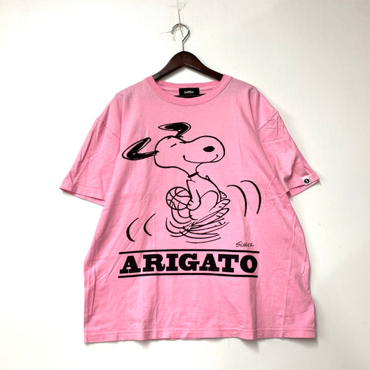 【中古品】【メンズ】 SAPEUR サプール VINTAGE ウィンテージ SNOOPY SS TEE スヌーピー Tシャツ 半袖 トップス 142-250721-rk-15-izu サイズ：XL カラー：ピンク 万代Net店