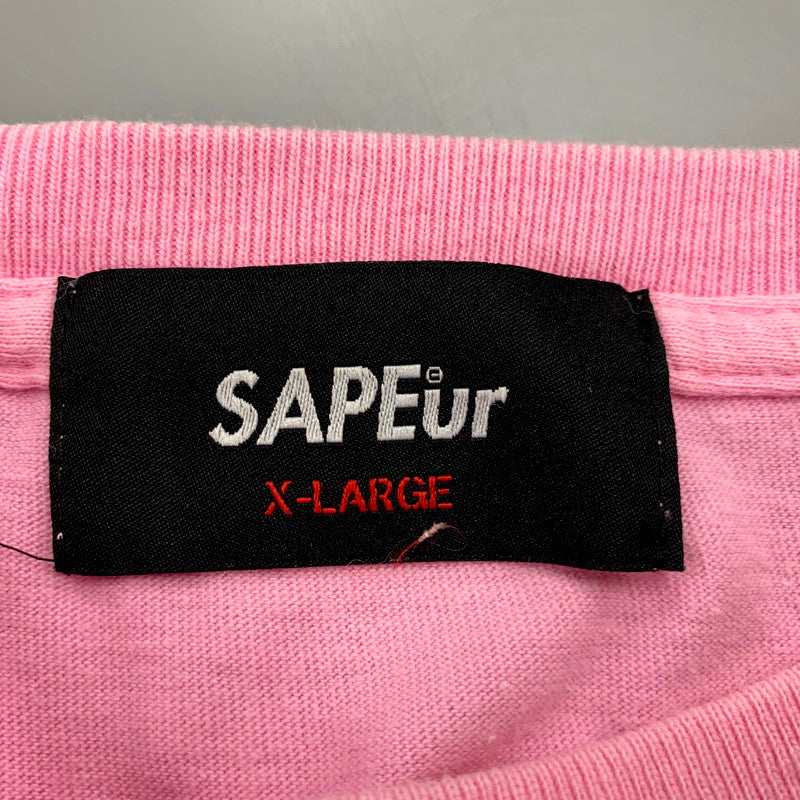 【中古品】【メンズ】 SAPEUR サプール VINTAGE ウィンテージ SNOOPY SS TEE スヌーピー Tシャツ 半袖 トップス 142-250721-rk-15-izu サイズ：XL カラー：ピンク 万代Net店