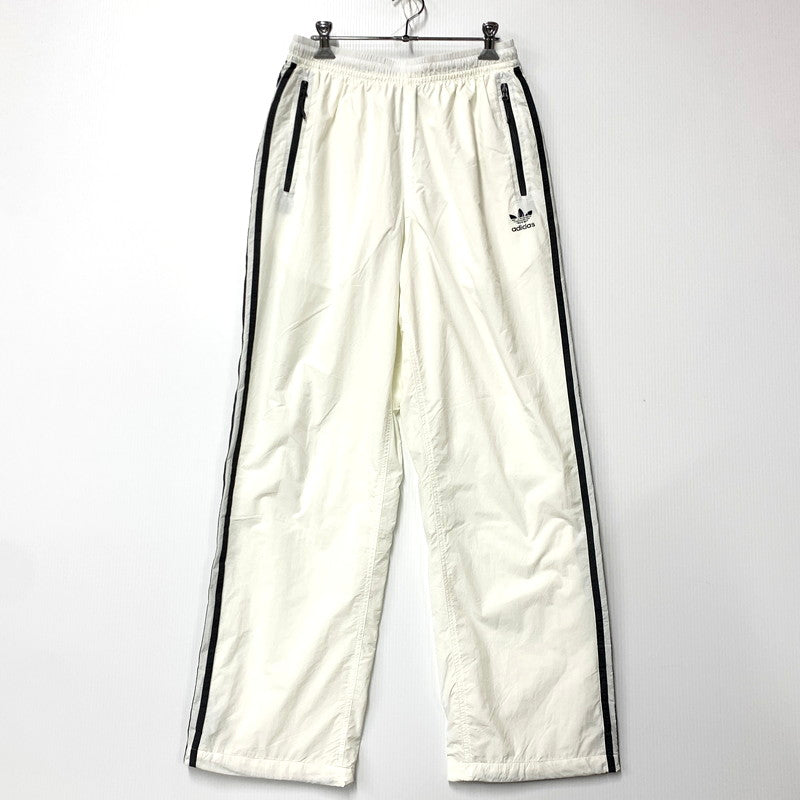 【中古品】【メンズ】 adidas アディダス ADS200 TRACK PANTS JX8964 トラックパンツ ジャージ ロゴ プリント ズボン ボトムス 159-250722-ay-09-izu サイズ：L カラー：ホワイト 万代Net店