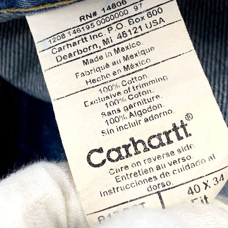 【現状渡し品】【メンズ】 Carhartt カーハート RELAXED FIT DENIM PANTS B17 DST リラックス フィット デニムパンツ メキシコ製 ジーンズ ズボン ボトムス 157-250722-ay-02-izu サイズ：40×34 カラー：インディゴ 万代Net店