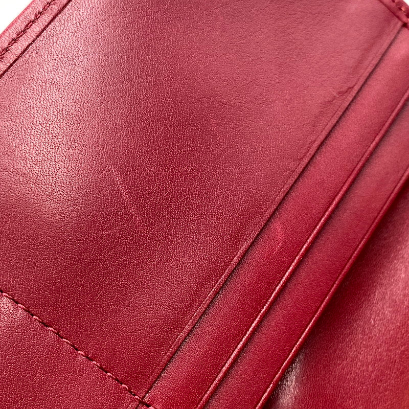 【中古品】【レディース】 GIVENCHY ジバンシィ EMBOSS LONG WALLET エンボス ロング ウォレット 財布 長財布 181-250723-ya-05-izu カラー：WINE RED 万代Net店