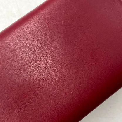 【中古品】【レディース】 GIVENCHY ジバンシィ EMBOSS LONG WALLET エンボス ロング ウォレット 財布 長財布 181-250723-ya-05-izu カラー：WINE RED 万代Net店