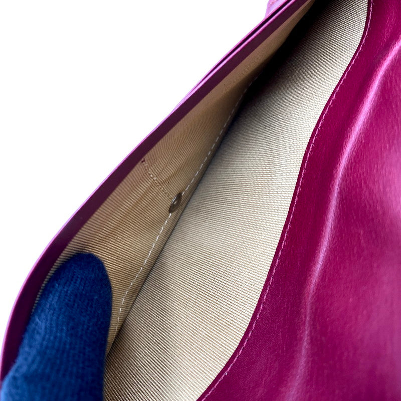 【中古品】【レディース】 GIVENCHY ジバンシィ EMBOSS LONG WALLET エンボス ロング ウォレット 財布 長財布 181-250723-ya-05-izu カラー：WINE RED 万代Net店