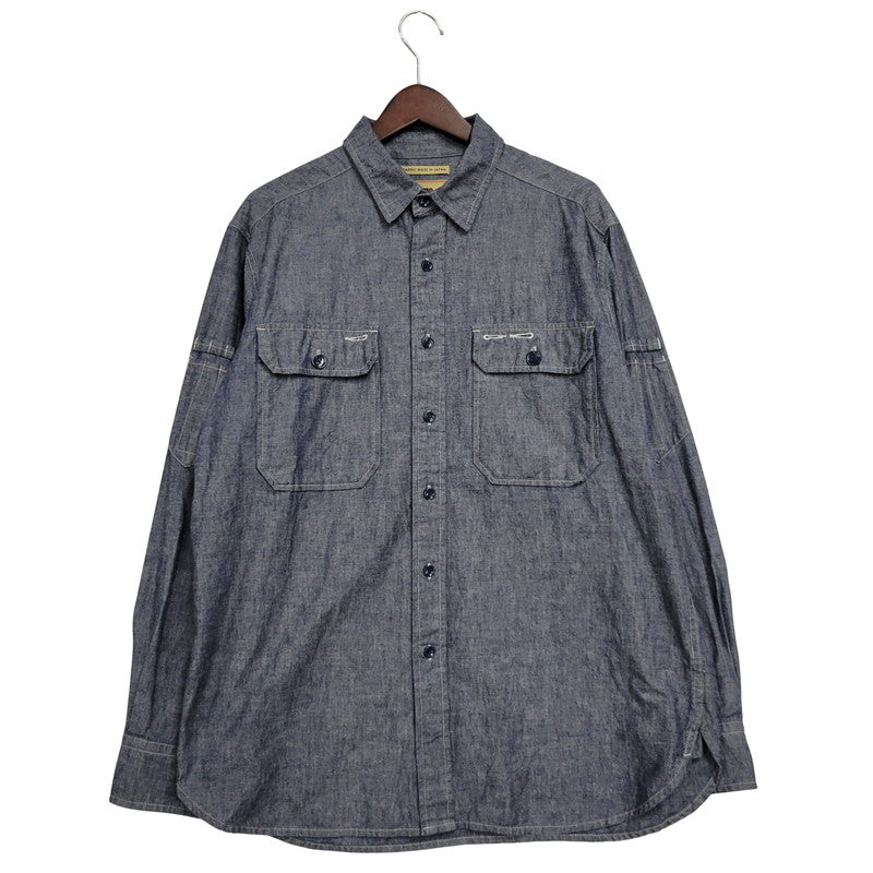 【中古品】【メンズ】 Nigel Cabourn ナイジェルケーボン 8045-13-10000 AW FIELD SHIRT フィールド シャツ 長袖 トップス 145-250721-rk-08-izu サイズ：50 カラー：ブルー系 万代Net店