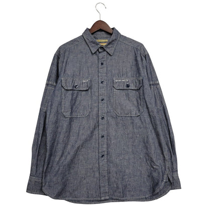 【中古品】【メンズ】 Nigel Cabourn ナイジェルケーボン 8045-13-10000 AW FIELD SHIRT フィールド シャツ 長袖 トップス 145-250721-rk-08-izu サイズ：50 カラー：ブルー系 万代Net店