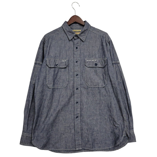 【中古品】【メンズ】 Nigel Cabourn ナイジェルケーボン 8045-13-10000 AW FIELD SHIRT フィールド シャツ 長袖 トップス 145-250721-rk-08-izu サイズ：50 カラー：ブルー系 万代Net店
