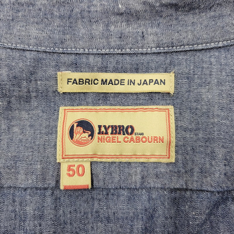 【中古品】【メンズ】 Nigel Cabourn ナイジェルケーボン 8045-13-10000 AW FIELD SHIRT フィールド シャツ 長袖 トップス 145-250721-rk-08-izu サイズ：50 カラー：ブルー系 万代Net店