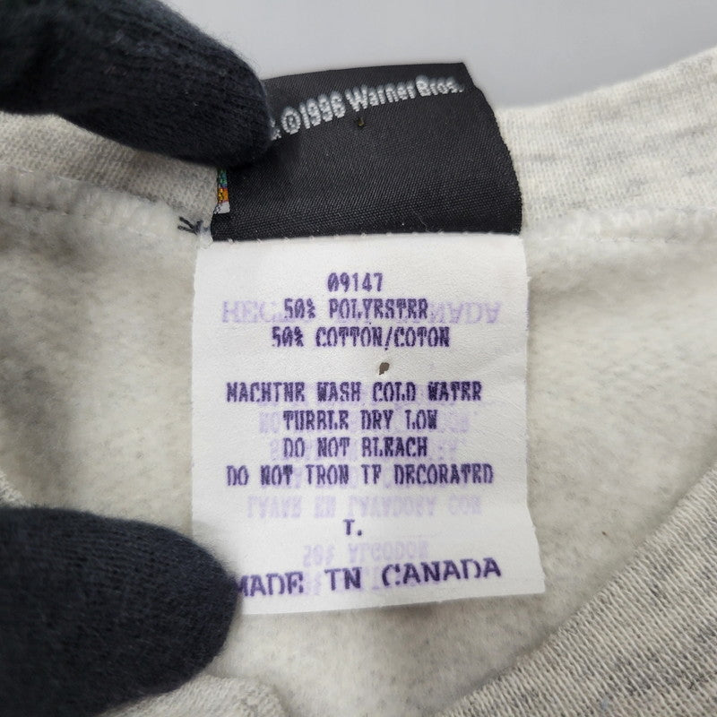 【中古品】【メンズ】 SPACE JAM スペース ジャム カナダ製 c1996 MOVIE SWEATSHIRT ムービー スウェット トップス 長袖 146-250721-rk-06-izu サイズ：不明 カラー：グレー 万代Net店