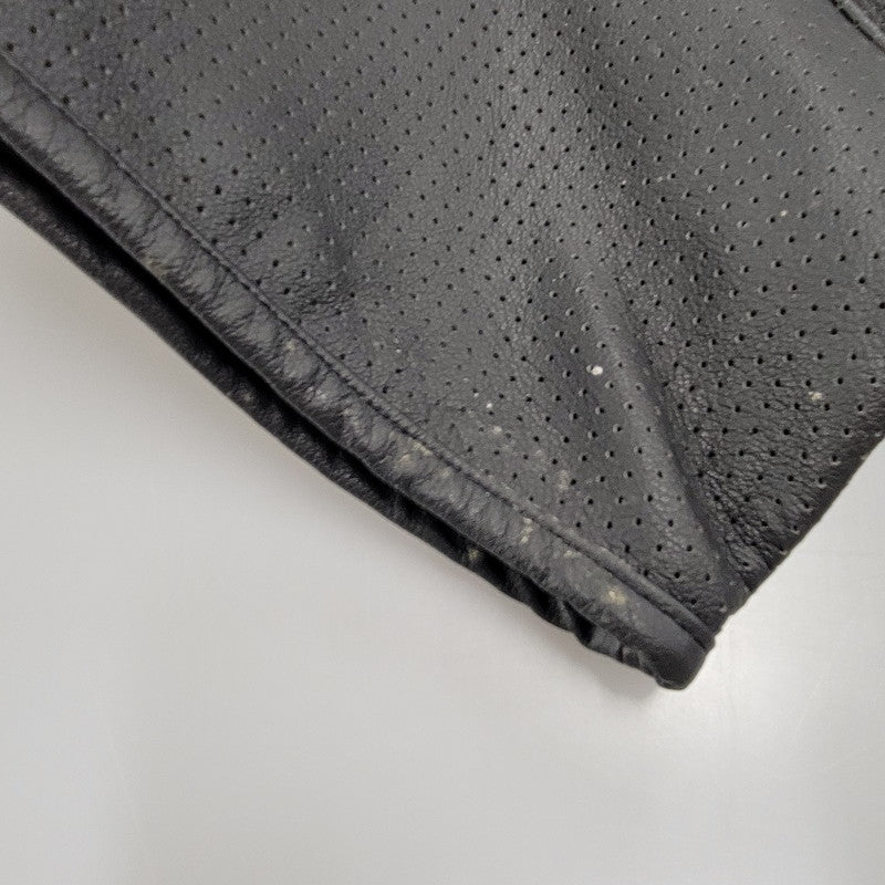 【現状渡し品】【メンズ】 NANKAI ナンカイ MESH COW LEATHER ZIP UP SS JACKET メッシュ カウ レザー ジップ アップ ジャケット 145-250724-rk-05-izu サイズ：XL カラー：ブラック 万代Net店