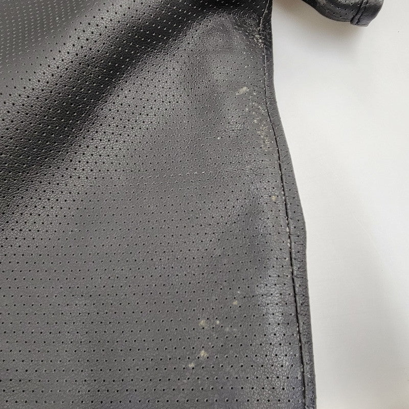 【現状渡し品】【メンズ】 NANKAI ナンカイ MESH COW LEATHER ZIP UP SS JACKET メッシュ カウ レザー ジップ アップ ジャケット 145-250724-rk-05-izu サイズ：XL カラー：ブラック 万代Net店