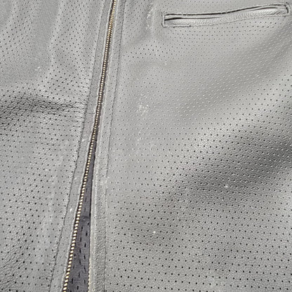 【現状渡し品】【メンズ】 NANKAI ナンカイ MESH COW LEATHER ZIP UP SS JACKET メッシュ カウ レザー ジップ アップ ジャケット 145-250724-rk-05-izu サイズ：XL カラー：ブラック 万代Net店