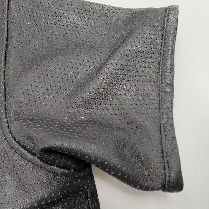 【現状渡し品】【メンズ】 NANKAI ナンカイ MESH COW LEATHER ZIP UP SS JACKET メッシュ カウ レザー ジップ アップ ジャケット 145-250724-rk-05-izu サイズ：XL カラー：ブラック 万代Net店