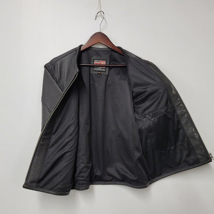 【現状渡し品】【メンズ】 NANKAI ナンカイ MESH COW LEATHER ZIP UP SS JACKET メッシュ カウ レザー ジップ アップ ジャケット 145-250724-rk-05-izu サイズ：XL カラー：ブラック 万代Net店