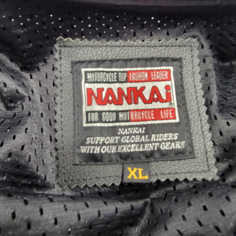 【現状渡し品】【メンズ】 NANKAI ナンカイ MESH COW LEATHER ZIP UP SS JACKET メッシュ カウ レザー ジップ アップ ジャケット 145-250724-rk-05-izu サイズ：XL カラー：ブラック 万代Net店