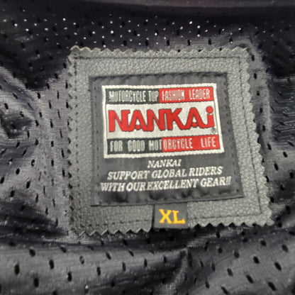 【現状渡し品】【メンズ】 NANKAI ナンカイ MESH COW LEATHER ZIP UP SS JACKET メッシュ カウ レザー ジップ アップ ジャケット 145-250724-rk-05-izu サイズ：XL カラー：ブラック 万代Net店