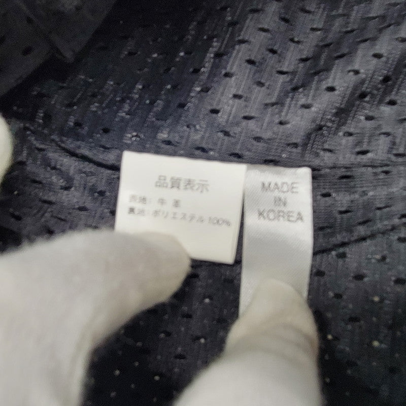 【現状渡し品】【メンズ】 NANKAI ナンカイ MESH COW LEATHER ZIP UP SS JACKET メッシュ カウ レザー ジップ アップ ジャケット 145-250724-rk-05-izu サイズ：XL カラー：ブラック 万代Net店