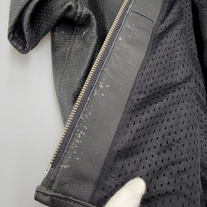 【現状渡し品】【メンズ】 NANKAI ナンカイ MESH COW LEATHER ZIP UP SS JACKET メッシュ カウ レザー ジップ アップ ジャケット 145-250724-rk-05-izu サイズ：XL カラー：ブラック 万代Net店